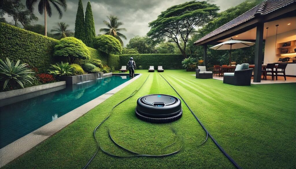 tondeuse robotique avec cable