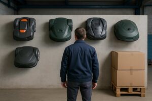 Tondeuse robot et destockage